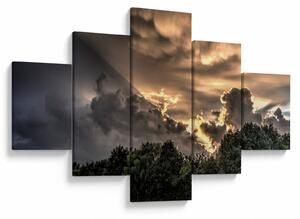 Obraz chmur i lasu (125x70 cm)