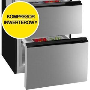 Lodówka AMICA FY3259.3DFBX Side by Side No frost 180.3cm Srebrna