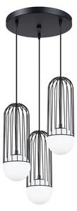 Czarna industrialna lampa wisząca druciana - 4X A608 E7-H86