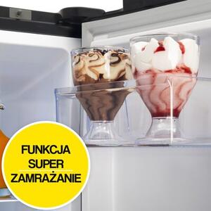 Lodówka AMICA FY3259.3DFBX Side by Side No frost 180.3cm Srebrna