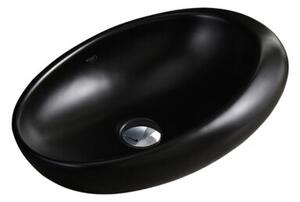 Umywalka nablatowa HYDROSAN EMMA-MTB-490 Owalny Czarny mat
