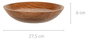 Miska z drewna akacji, 27,5 x 6 cm