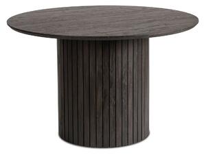 Czarny okrągły stół na lamelowej podstawie - Zarvin