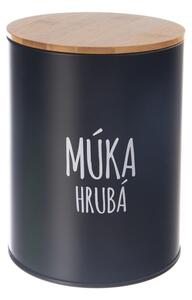 Orion Pojemnik blaszany do mąki gruboziarnistej BLACK