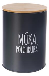 Orion Pojemnik metalowy na mąkę półgrubą BLACK
