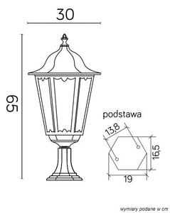 Lampa stojąca zewnętrzna Retro Maxi K 4011/1 BD Su-Ma