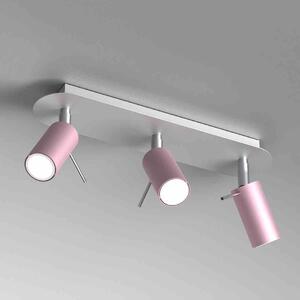 Lampa Sufitowa Preston Pink/White 3X Mini Gu10 Milagro