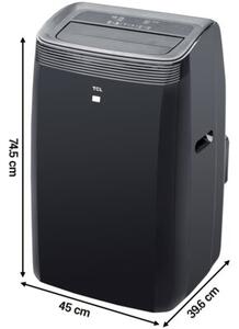 Klimatyzator przenośny TCL TAC-14CHPB NZB 3 prędkości nawiewu Funkcja Sleep Osuszanie Timer Wi-Fi Czarny