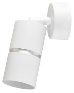 NOWOCZESNA LAMPA SĆIENNA KINKIET BIAŁO-SREBRNY ASTI W1