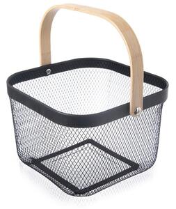 Koszyk do przechowywania metalowy czarny RADKA 27x24,5x17,5 cm