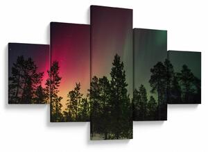 Obraz zorzy polarnej (125x70 cm)