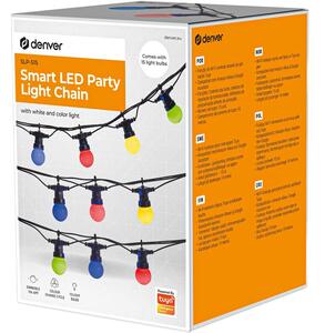Girlanda dekoracyjna DENVER SLP-515 15 LED Wi-Fi Sieciowe 14 m Czarno-biały