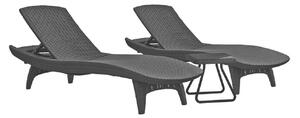 Leżaki KETER Pacific Set 231465 Grafit