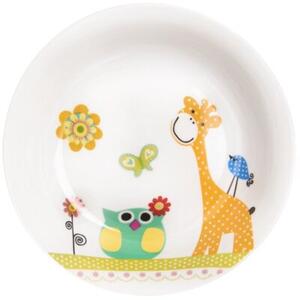 Zestaw śniadaniowy dziecięcy porcelanowy ŻYRAFA 3 el