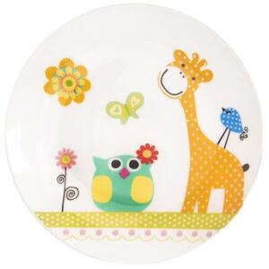 Zestaw śniadaniowy dziecięcy porcelanowy ŻYRAFA 3 el