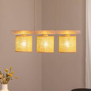 Lampa wisząca Forest Duolla, możliwość ściemniania, brązowy / rdzawy, salon / jadalnia, drewno