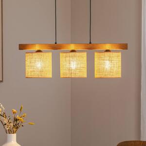 Lampa wisząca Forest Duolla, możliwość ściemniania, brązowy / rdzawy, salon / jadalnia, drewno