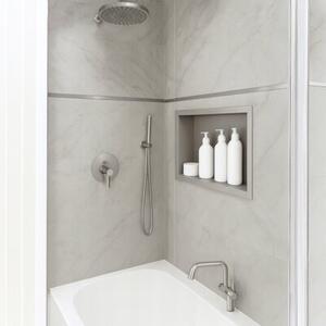 Półka łazienkowa wnękowa Estiva FALEZA Silver 90x30x10 cm srebrna 1 szt