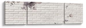 Obraz ściany z bukietem kwiatów (170x50 cm)