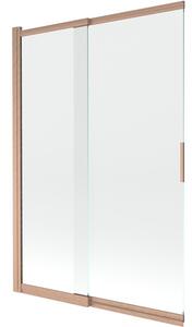 Mexen Fox parawan nawannowy 2-skrzydłowy przesuwny 120 x 150 cm, transparent, miedź szczotkowana - 891-120-002-65-00