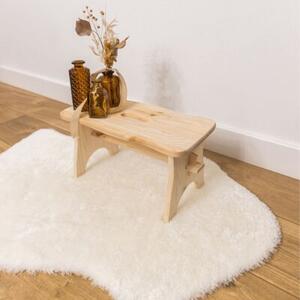Mała Drewniana Ryczka | CREATIVE DECO | Stołeczek 38x19x21cm | Naturalny