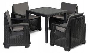 Zestaw ogrodowy Nicco stolik + 4 fotele Corciano