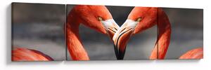 Obraz dwóch zakochanych flamingów (170x50 cm)