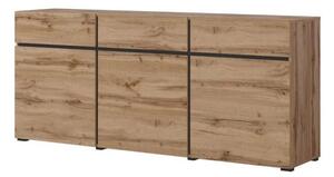 Komoda CROSS 3D3S 180cm dÄ b wotan/czarna