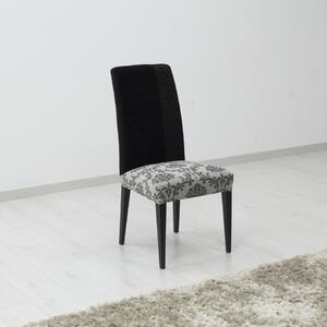 Pokrowiec elastyczny na siedzisko krzesła Istanbul szary, 45 x 45 cm, zestaw 2 szt