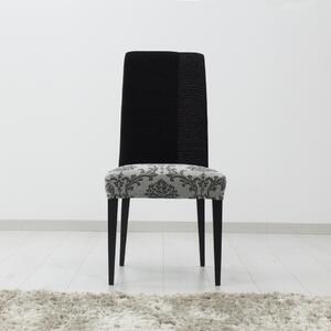 Pokrowiec elastyczny na siedzisko krzesła Istanbul szary, 45 x 45 cm, zestaw 2 szt