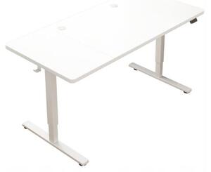 Biurko komputerowe elektrycznie podnoszone 72-118 cm białe gamingowe 160 cm