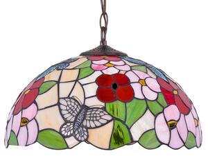 Kolorowa witrażowa lampa wisząca w kwiaty - 5X A663 W8-G47