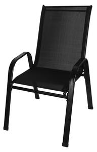 Zestaw 4 krzeseł ogrodowych GARRED, czarny
