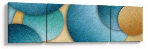 Obraz kręgów abstrakcji (170x50 cm)