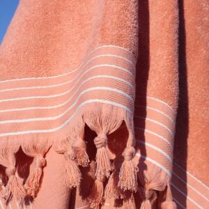 Ręcznik plażowy WALRA koralowy 90 x 180 cm