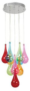 Kolorowa lampa wisząca Niro - szklane bańki