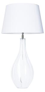 Subtelna lampa stołowa Modena White - szklana, biały abażur