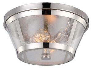 Srebrna lampa sufitowa Sutton - bezbarwny, szklany klosz