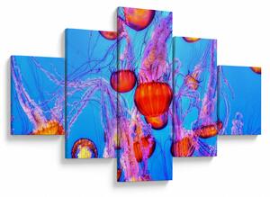 Obraz meduz w morzu (125x70 cm)