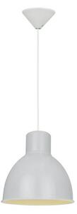 Metalowa lampa wisząca Elstra - Zuma Line - biały klosz