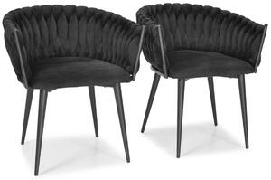 OUTLET - krzesło tapicerowane ROSA - czarne