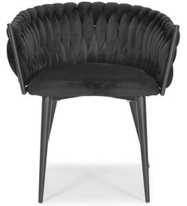 OUTLET - krzesło tapicerowane ROSA - czarne
