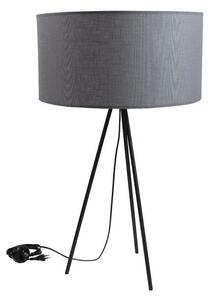 Lampa stołowa Trinity - Gie El Home - szary abażur, czarny trójnóg