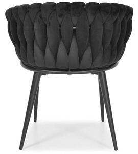 Stylowe krzesło tapicerowane ROSA - czarne
