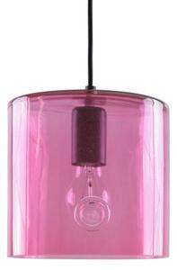 Lampa wisząca Neo I - Gie El Home - szklana, różowa
