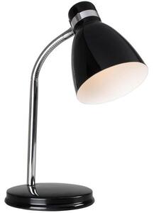 Czarna lampa stolowa Cyclone - Nordlux - metalowa, srebrne ramię