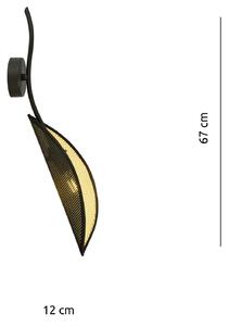 Lotus K1 Black/Gold 1106/K1 Kinkiet Ścienny Oryginalny Design Abażur