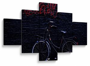 Obraz roweru w Amsterdamie (125x70 cm)