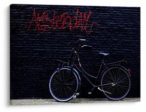 Obraz roweru w Amsterdamie (70x50 cm)