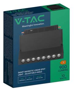 Oprawa Szynosystemu 48V V-TAC 10W LED CCT 30st SMART WiFi TRACKLIGHT Czarna VT-3610 2700K-6400K 900lm 3 Lata Gwarancji